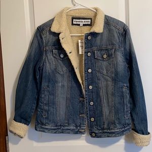 NWT Express Denim Sherpa jacket